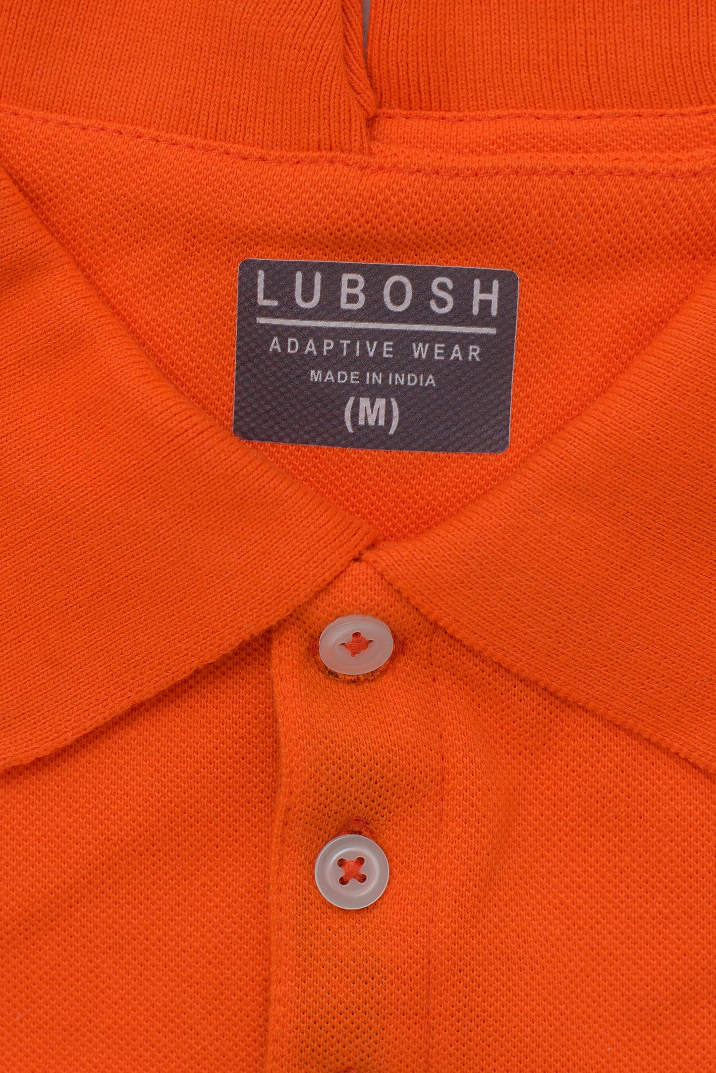 Open-Back Orange Polo T-Shirt | Adaptive Clothing for Men