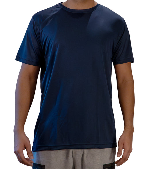 Men's Adaptive Open Back Round Neck T-shirt
