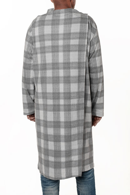 Easy Dressing Men's Adaptive Gown (Knee-Length) for Seniors and Post-Surgery Recovery