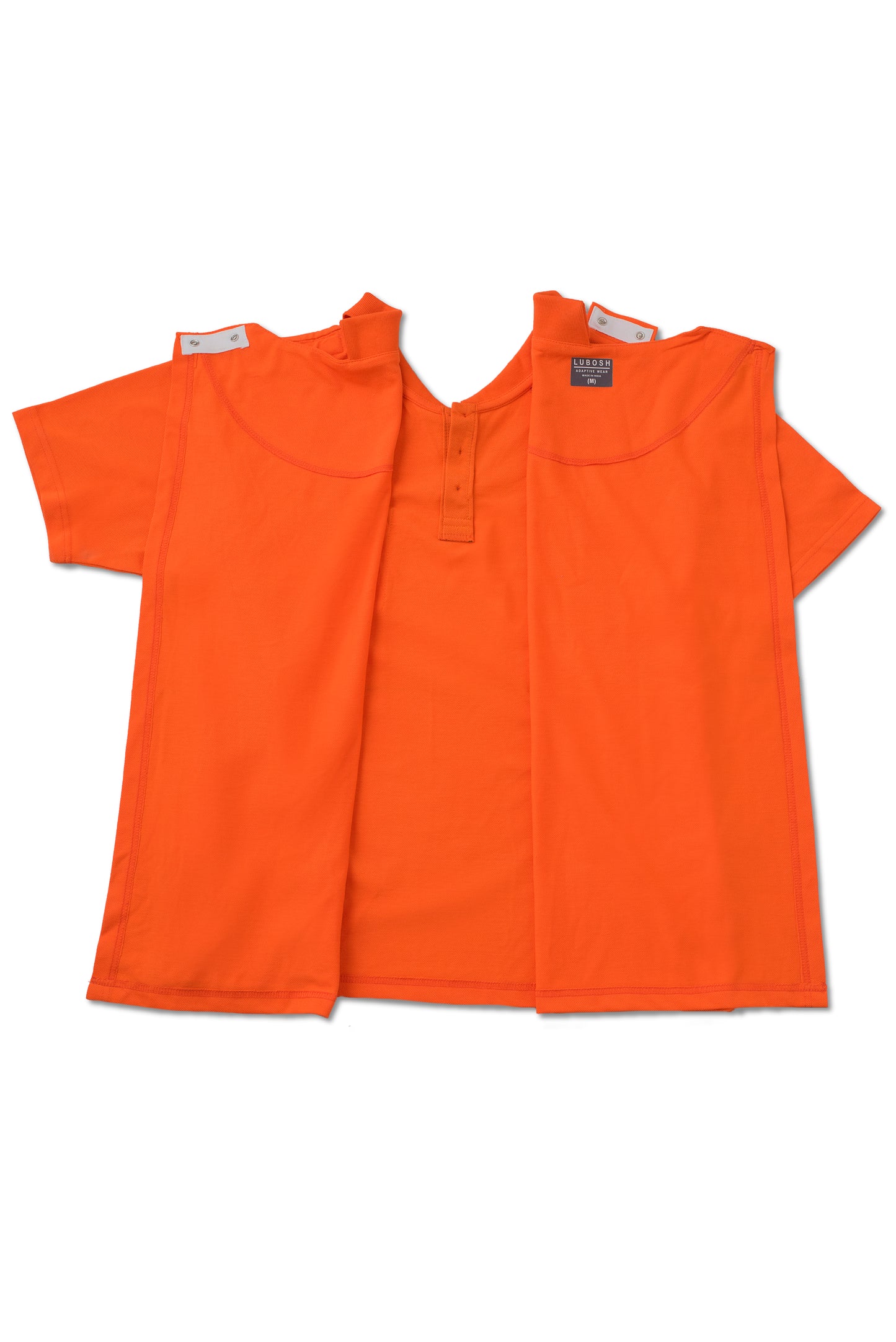 Men's Adaptive Polo Half Sleeves Orange T-Shirt